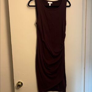 Leith Sleeveless Mini Dress in Deep Burgundy